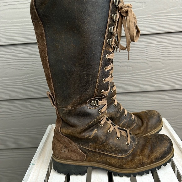 Timberland Shoes - Timberland Wheelwright Tall Lace Up Waterproof Boot in Brown Size 8.5